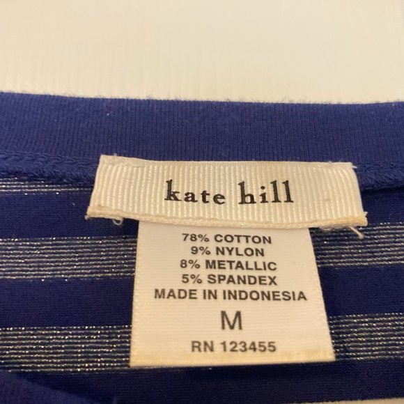 Kate Hill Long Sleeve Cotton and Metallic Shirt - Picture 3 of 4